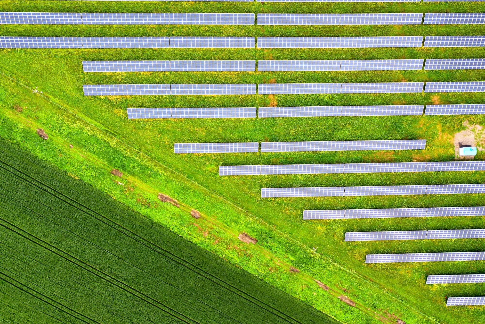 Instalacja fotowoltaiczna z lotu ptaka. Dominion-PV